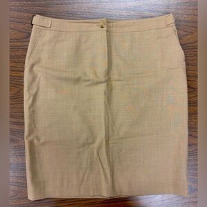 Lands' End Tan Pencil Skirt